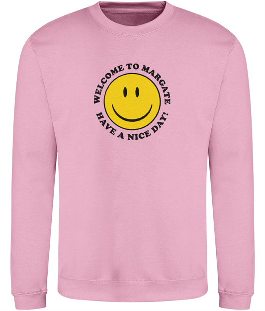 Have A Nice Day Sweatshirt Pink