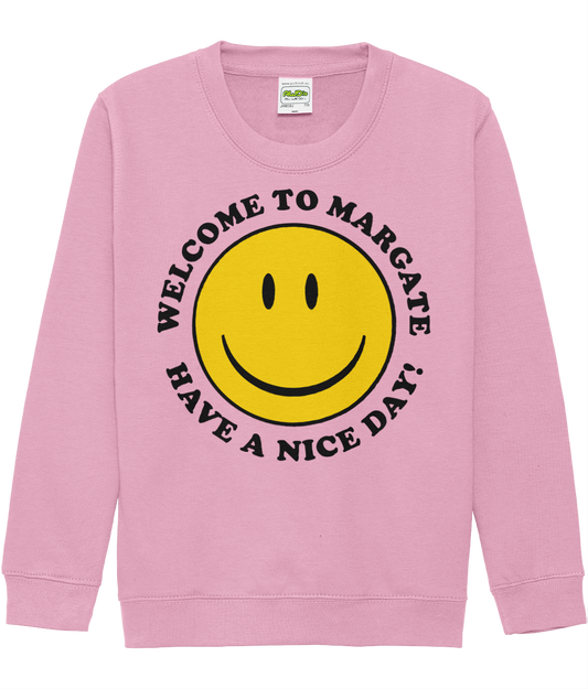 Kids Have A Nice Day Sweatshirt Pink