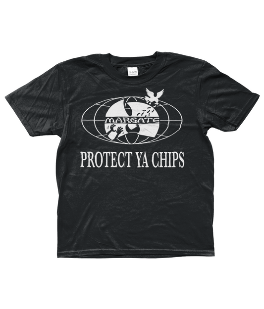 Kids Protect Ya Chips T-Shirt Black