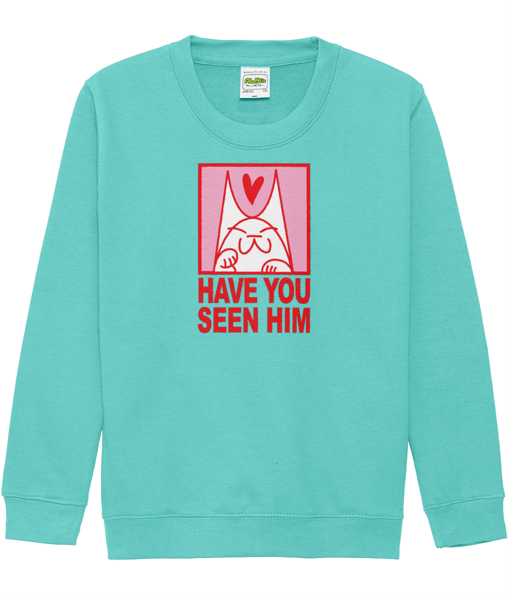 Kids Cat Neil Sweatshirt Peppermint