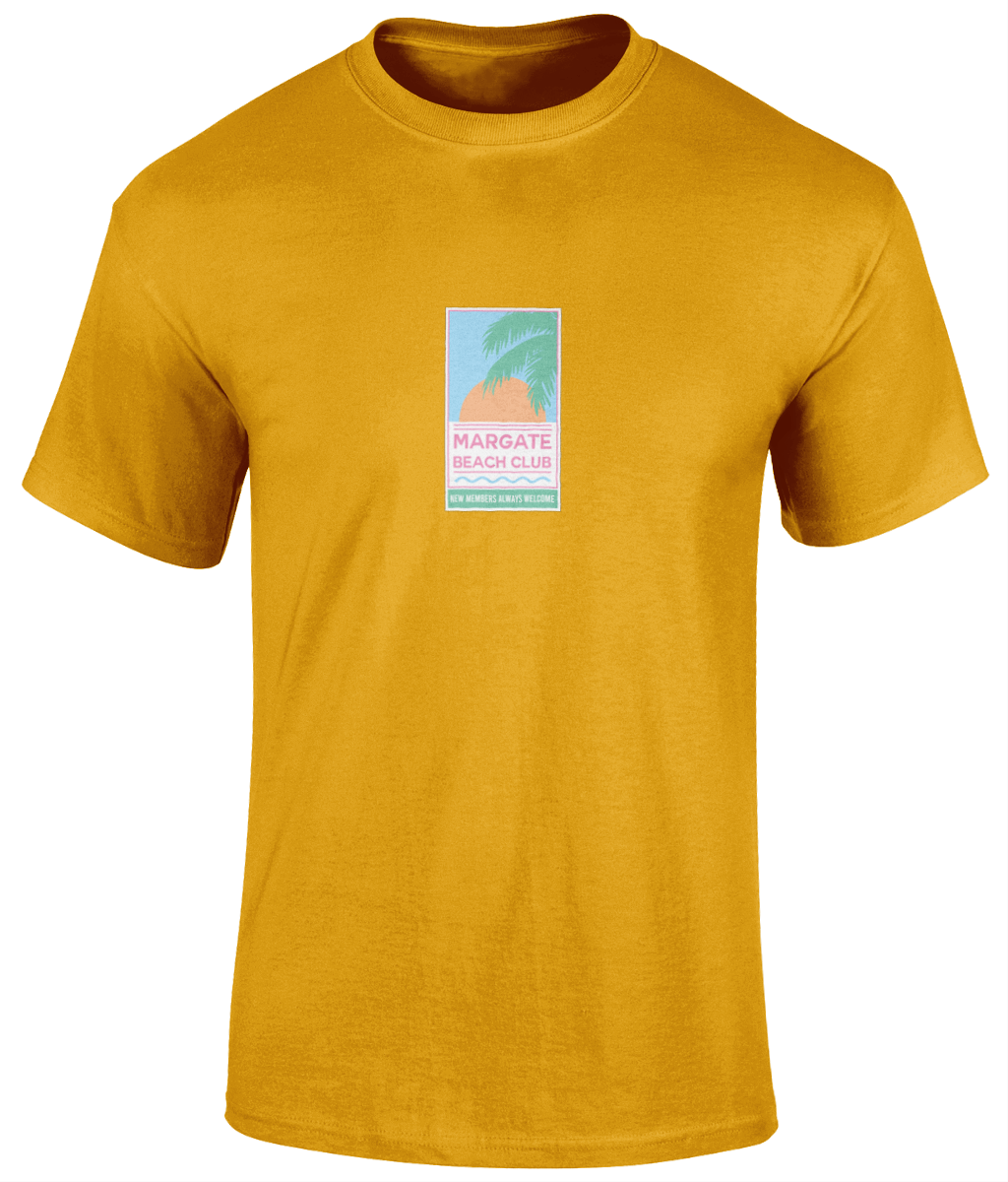 Margate Beach Club 'New Members' T-Shirt Gold