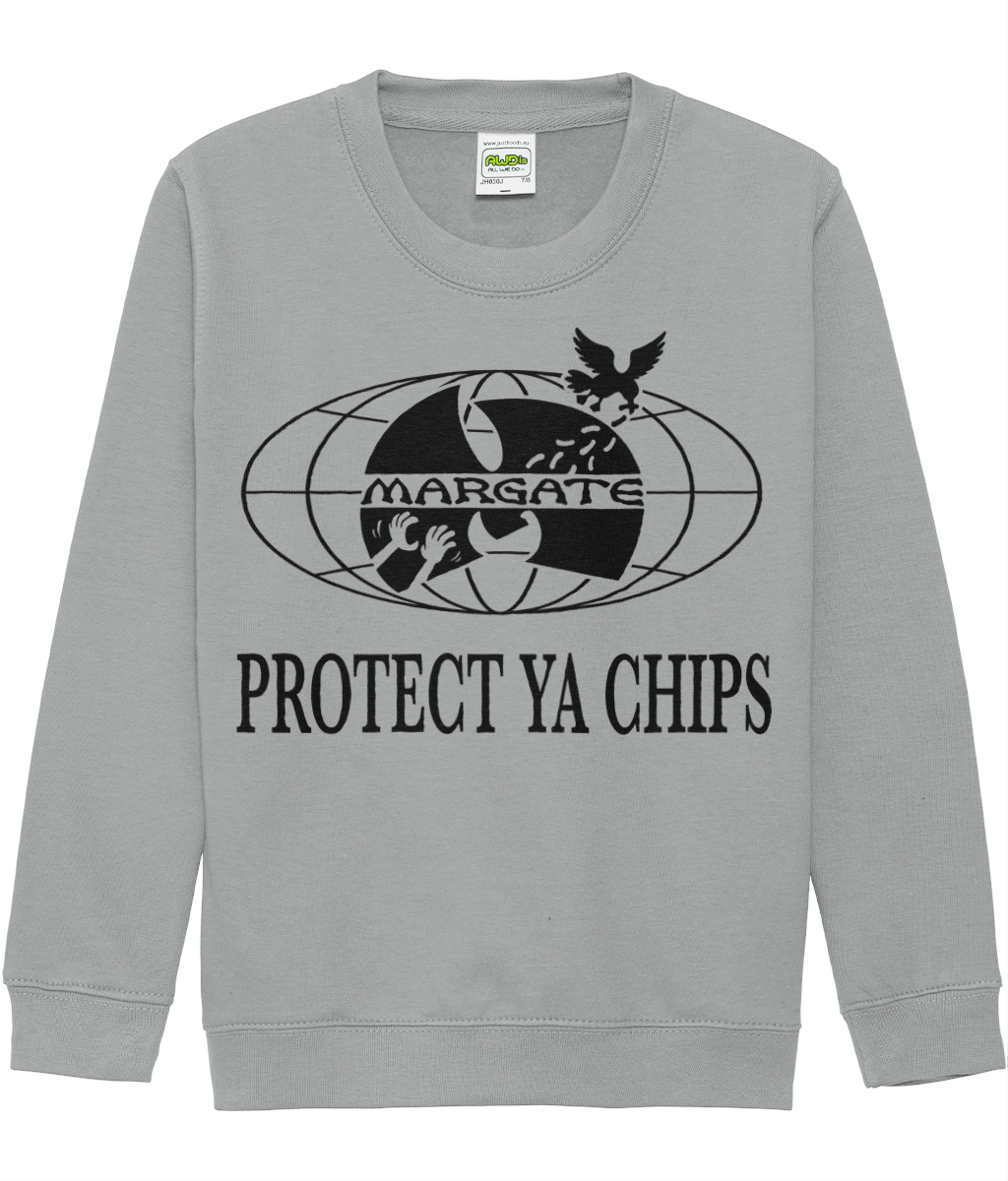 Kids Protect Ya Chips Sweatshirt Grey