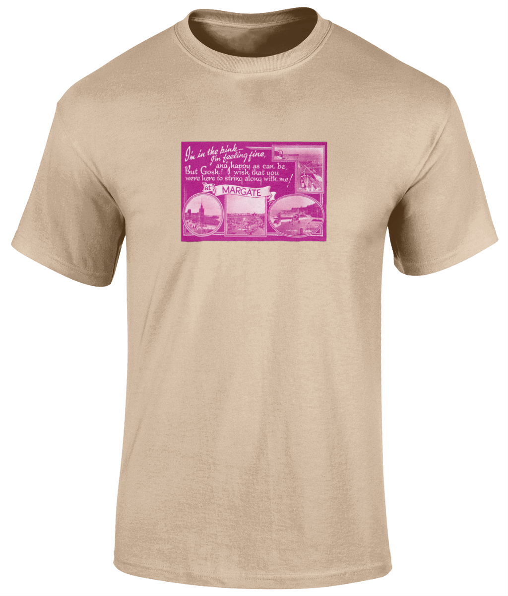 Retro Postcard T-Shirt Natural