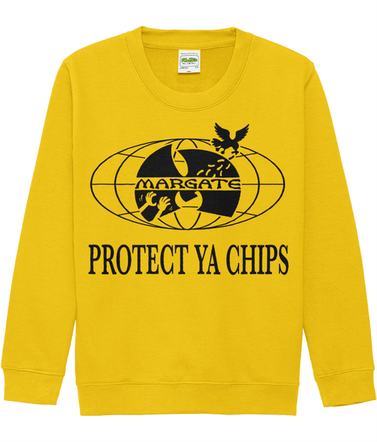 Kids Protect Ya Chips Sweatshirt Gold