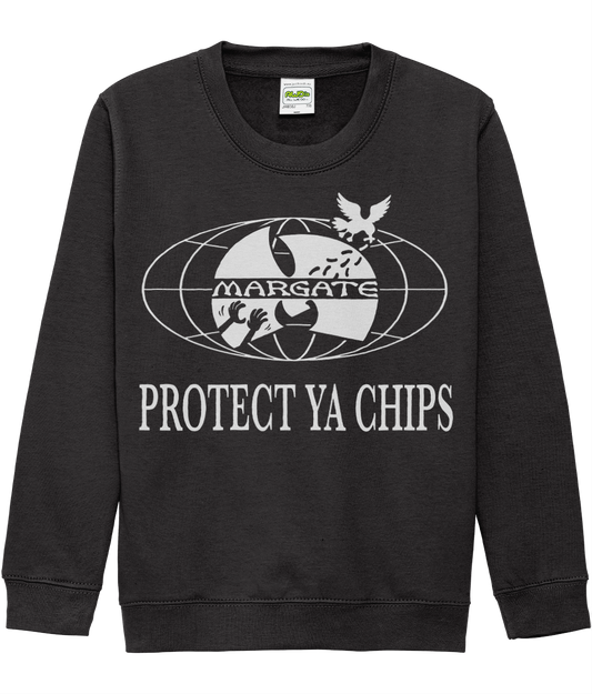 Kids Protect Ya Chips Sweatshirt Black