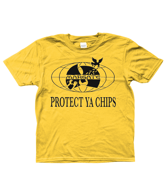 Kids Protect Ya Chips T-Shirt Gold