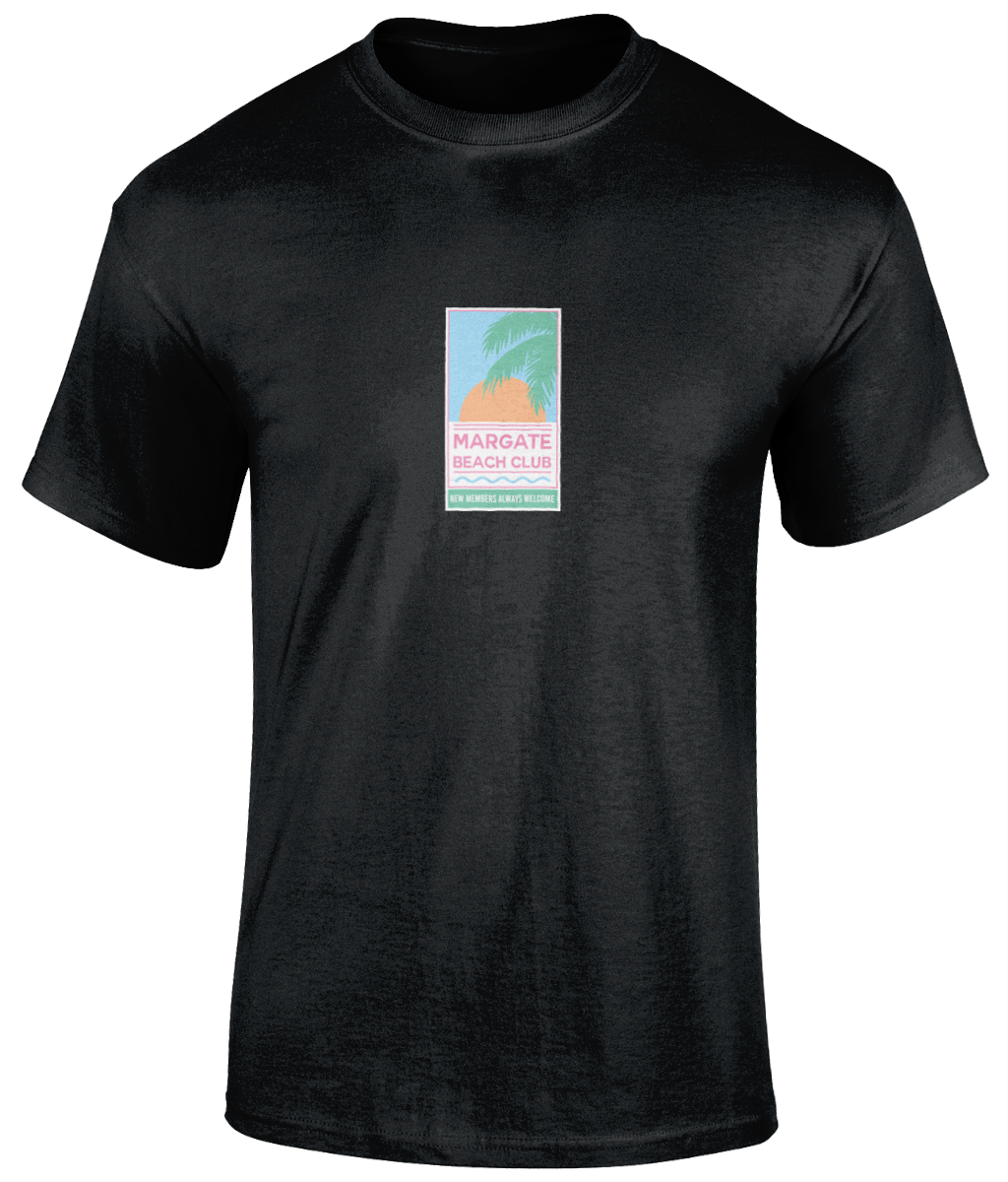 Margate Beach Club 'New Members' T-Shirt Black