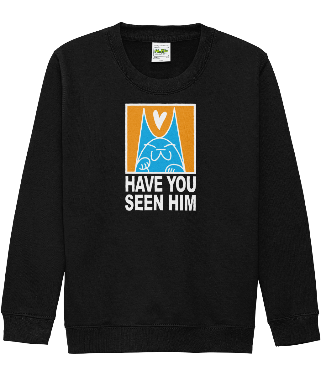 Kids Cat Neil Sweatshirt Black