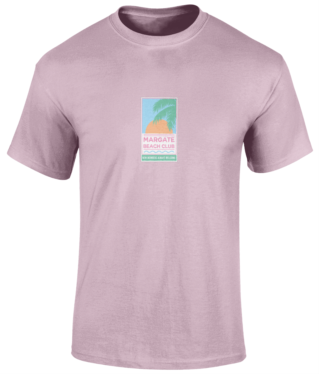 Margate Beach Club 'New Members' T-Shirt Pink