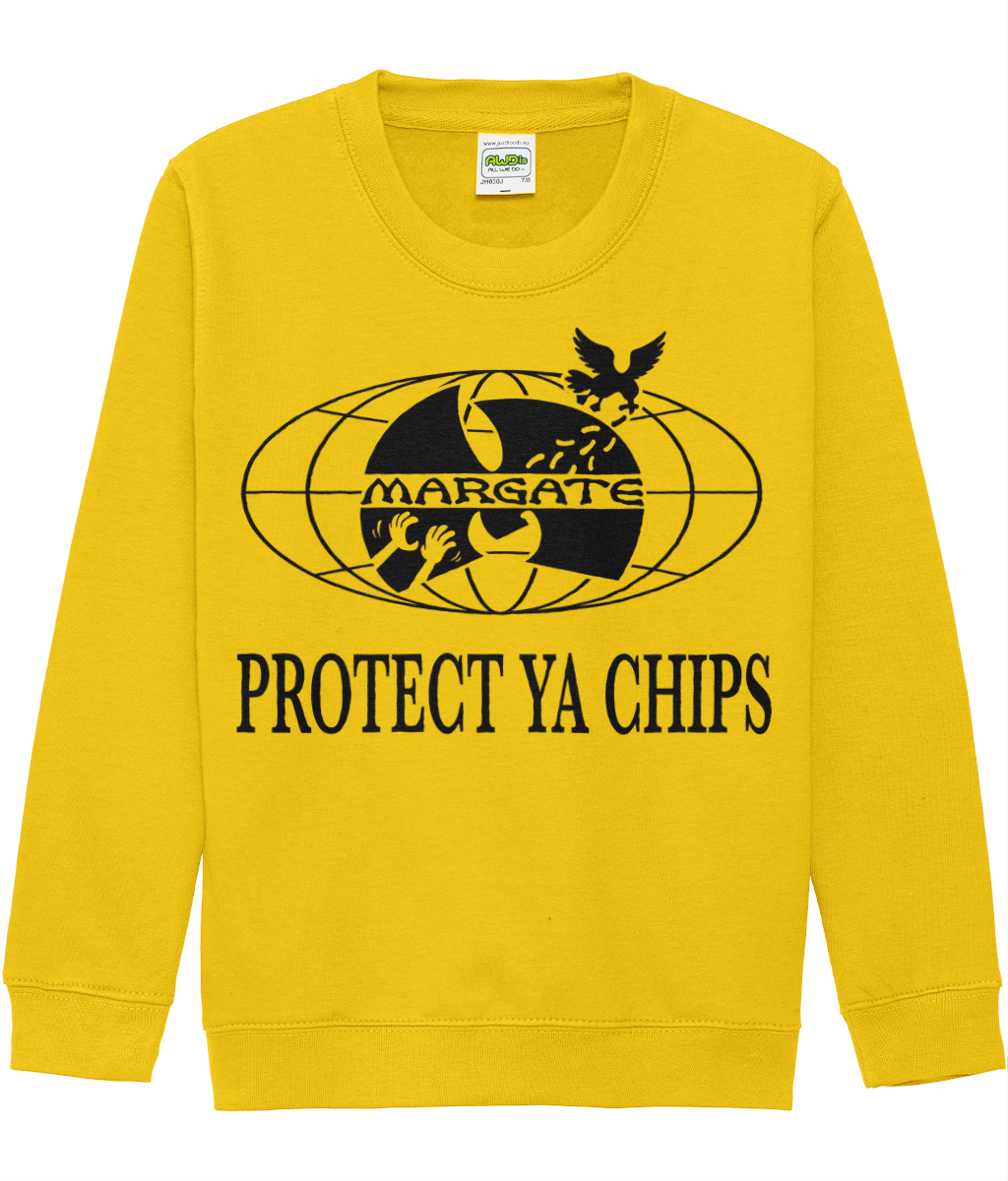 Kids Protect Ya Chips Sweatshirt Gold