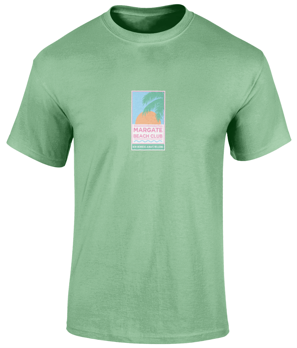 Margate Beach Club 'New Members' T-Shirt Peppermint